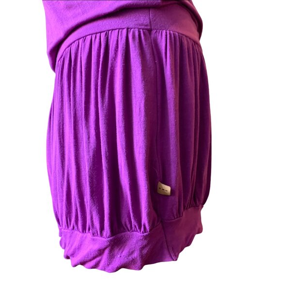 SKUNKUNK fuchsia dress - bubble on hips drop waist loose top - medium - Picture 6 of 11